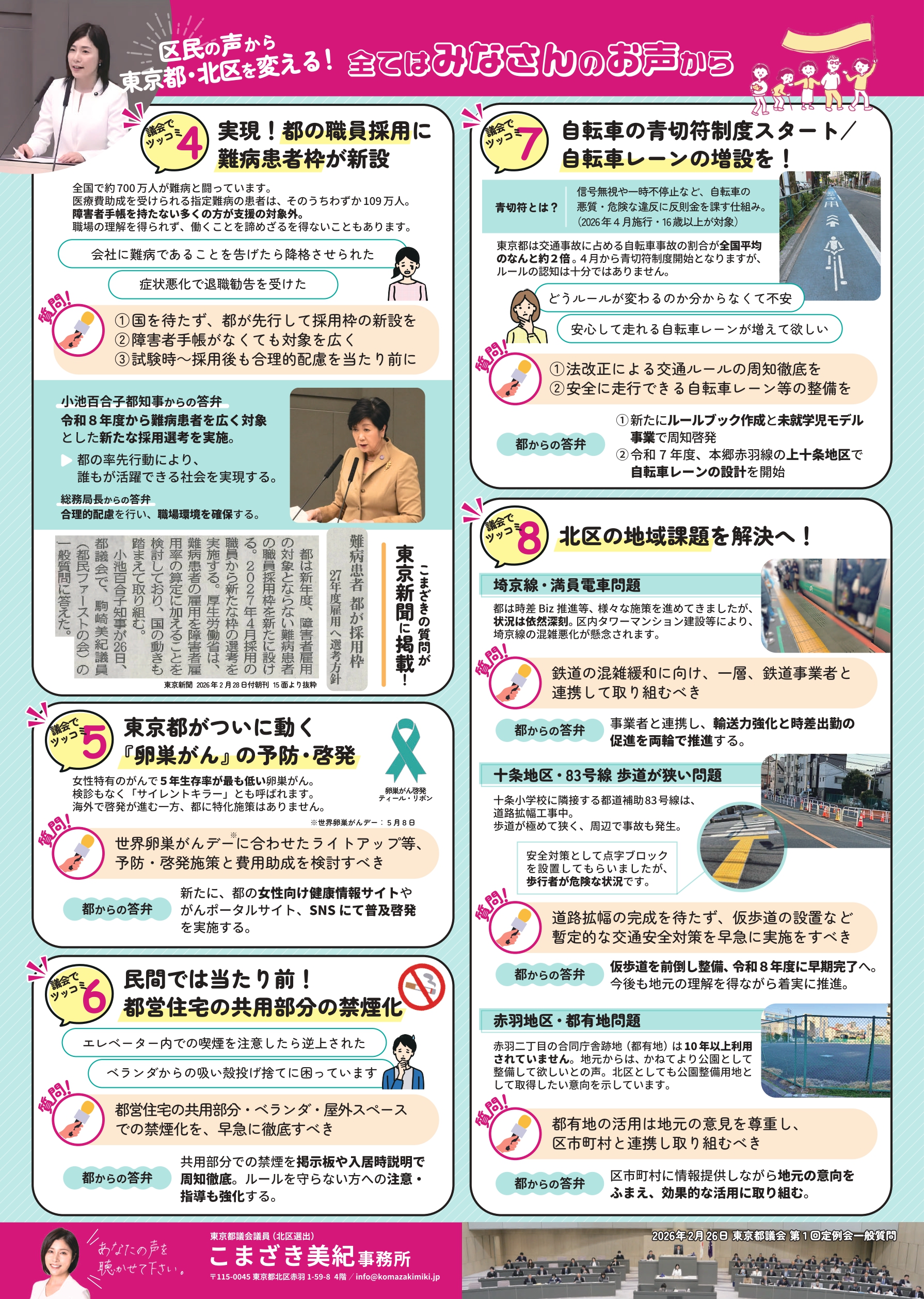 都議会 みっきー通信 vol.2 裏面